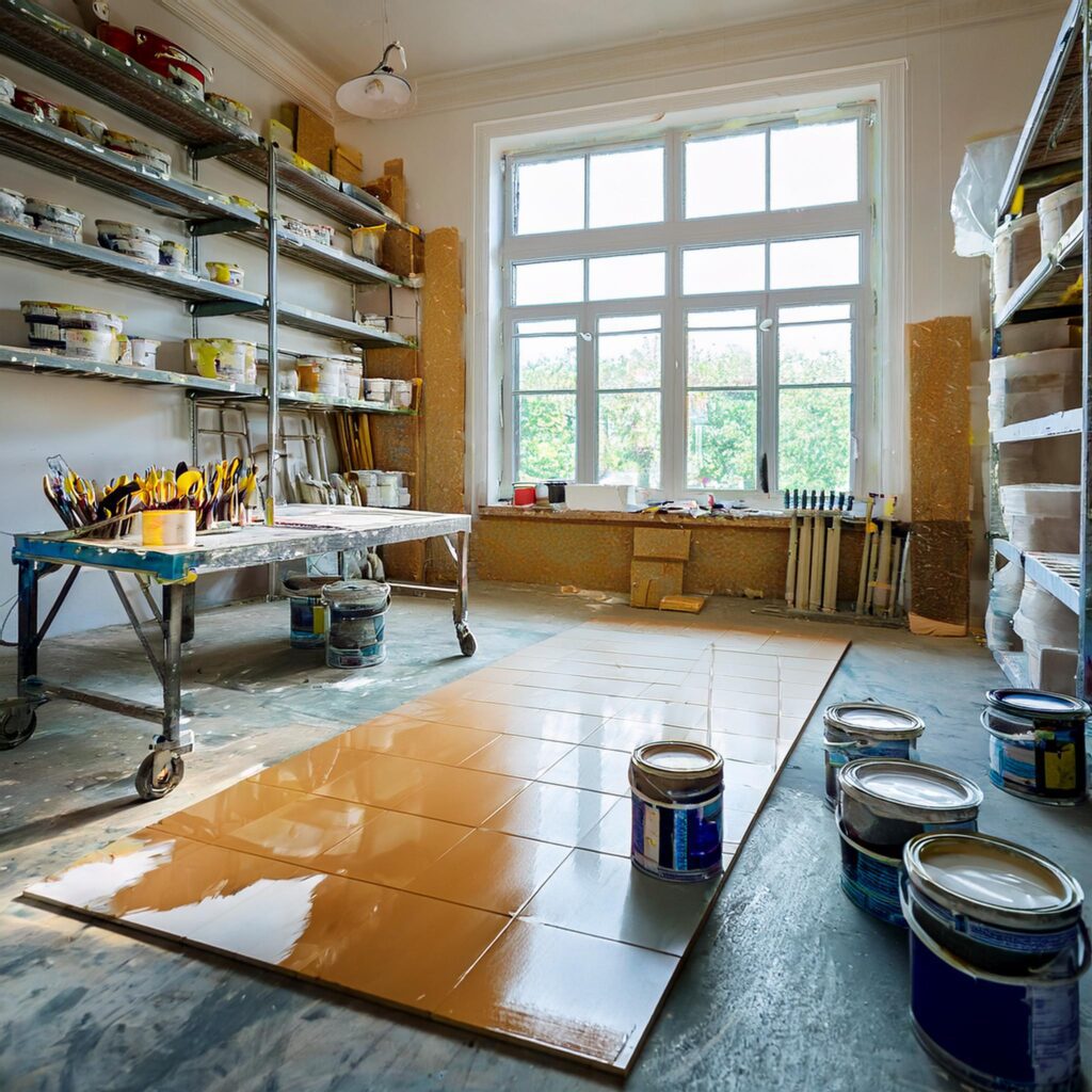 How to Update Ceramic Floor Tiles with Paint