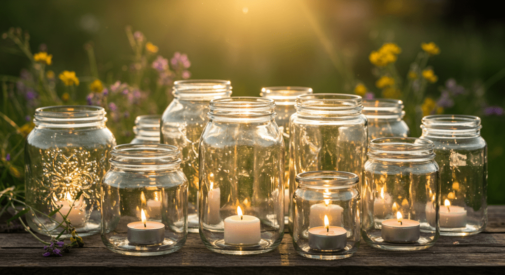 How to Make Reused Glass Jar Lanterns