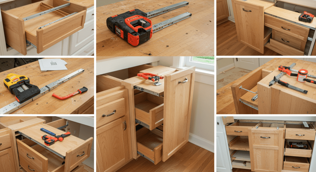 How to make Your Own DIY Pull-Out Pantry Shelves and Drawers