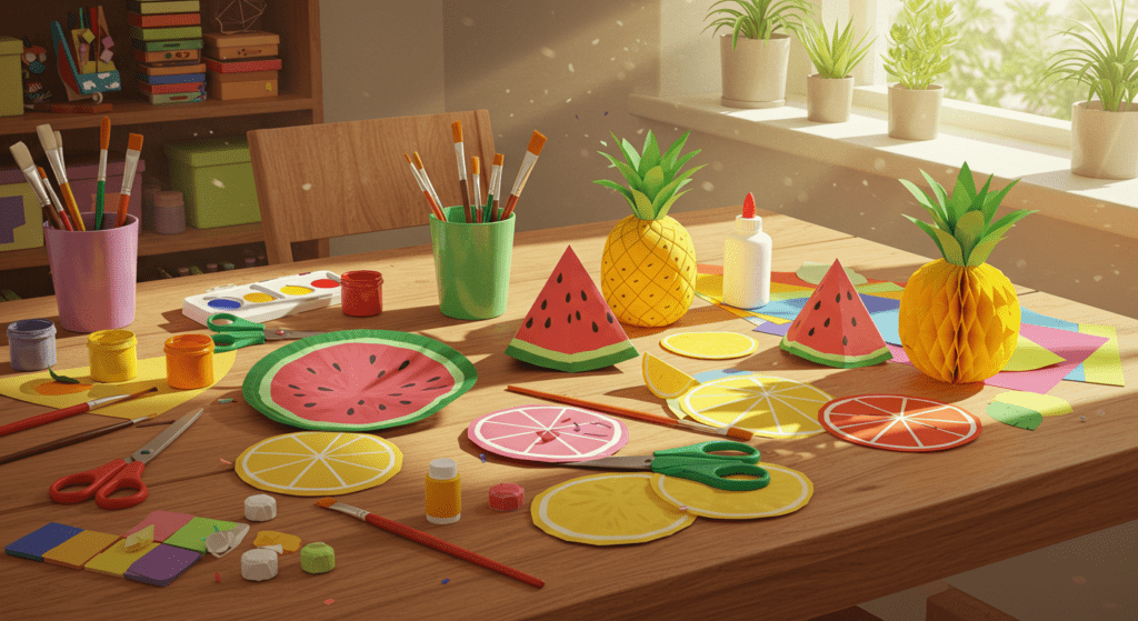 how to make Paper Plate Fruit Art for All Ages