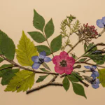 Art with Leaves, Flowers, and Twigs