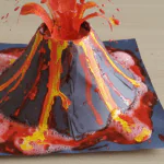 a Colorful Erupting Volcano